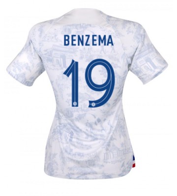 Frankrike Karim Benzema #19 Bortatröja Dam VM 2022 Kortärmad